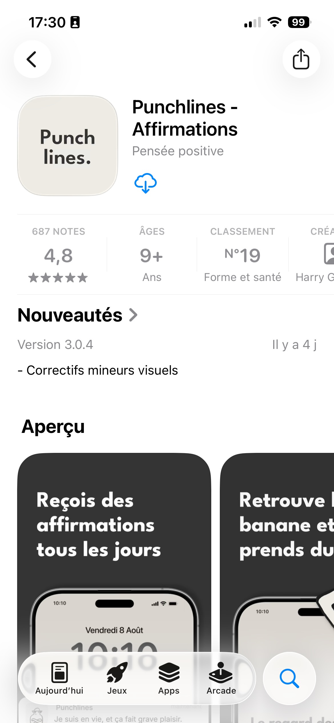 App Store — classement N°19 en France