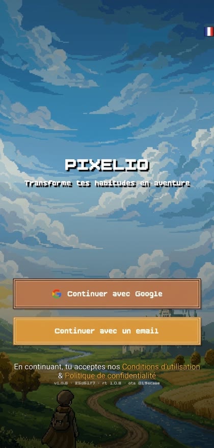 Écran de Pixelio, l'app de Robin